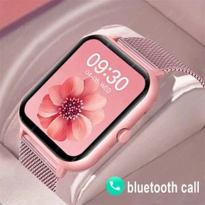 Watches 2023 Yeni Bluetooth Call Smart Watch Kadınlar Moda Akıllı Saat Erkekleri Spor Su Geçirmez Akıllı Samgeler Android Huawei için Uygun