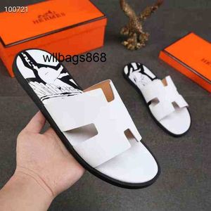 الصفحة الرئيسية Oran Paris Slippers L Mens Color Printing Horse Scarn Slippers Mens Summer Leather Cool Outdoor OCMP