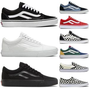 Gratis fraktdesigner Old Skool Sneakers Shoes Van Skateboard för män Kvinnor Canvas Black Men Trainers Scarpe Plate-Forme Casual Luxury