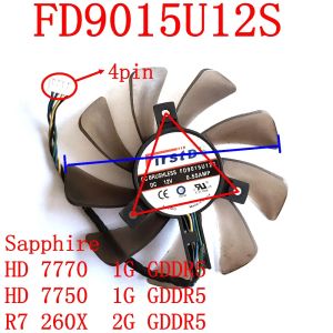 Chłodzenie darmowa wysyłka Firstd FD9015U12S 4pin 85 mm 39x39x39mm 0,55a dla szafiru HD7770 77501G GDDR5 R7 260X 2G GDDR5 GRAFIKA Wentylator wentylator