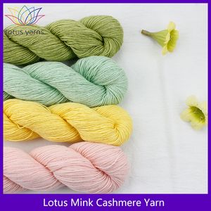 5*50G Hank Mink Cashmere Filatura Festa di qualità a mano di qualità per la sciarpa di cardigan adatto alla donna