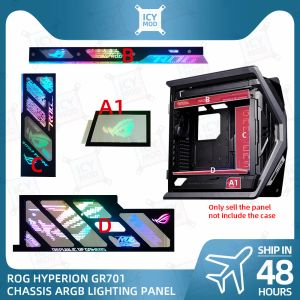 TOWERS ASUS GR701 Painel de caixa de gravação a laser Argb Placa de iluminação ROG ROG HELIOS PC Mod Placa de luz decorativa