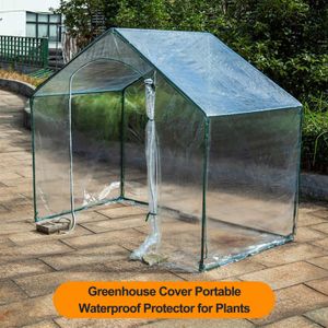 Reinforced Mini Greenhouse Outdoor Spire Small Gardening Green House Canopy Portable Hot House Cover Roll-Up Doors Balcony Terra