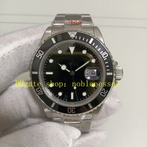 Vintage zegarki męskie 40 mm 16610 Black Dial Stople Bezel 16610ln 50. rocznica BP Fabryka