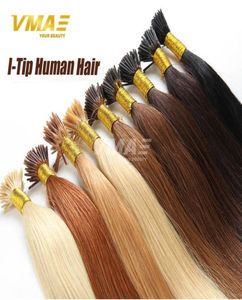 Stick Hair I tips keratin hårförlängningar 100gpack 1gstrand pre bonded svart brun blondin 100 brasiliansk mänsklig rak sexig form5926693411