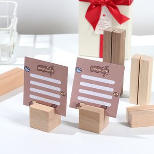 Porta di carta di legno creativa Place Photo Clip Clip Numero Numero Stand Display Display Dispositivo Decor desktop per matrimoni