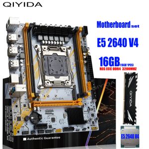 Motherboards Qiyida X99 Motherboard Set LGA 20113 Kit Combo Xeon E5 2640 V4 CPU DDR4 16GB 3200 MHz Reg Ecc Nvme M.2 Sata3.0