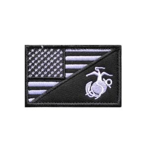 USA American Flag US Navy Patch Tactical Emblem Appliques SEALS Team Baines Hookloop Haftowane łatki