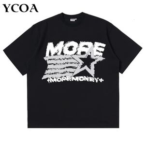 Mężczyźni Tshirt Zakrytacza bawełniana gwiazda Y2K Streetwear HARAJUKU TEE TEE TEE TEE GRAFIC VINTAGE AESTHETETY Koreańskie odzież moda 240410