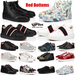 Designer Red Bottoms Sneakers Outdoor Par Sportskor Män Kvinnor Märken Casual Walking Fashion Trainers Storlek 35-46