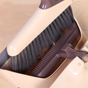 Yocada Standable Storage Broom and Dustpan with skidデバイスを備えたキッチンのための調整可能なハンドルホームロビーオフィスハウスクリーニング