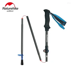 Trekking-Pole NatureHike Ultraleichte Kohlefaser 5-Abschnitte faltbare verstellbare Wanderschärfe im Freien im Freien NH18D010-Z