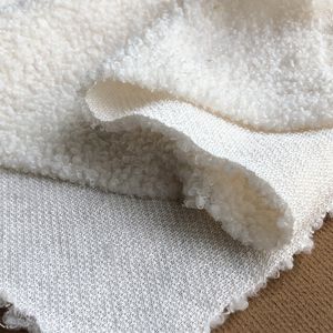 Tessuto in pile morbido orsacchiotto di agnello cashmere granulare elastico peluche giocattolo fatto a mano fai -da -te giocattolo