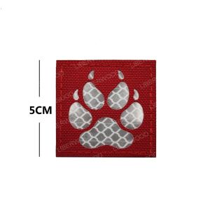Liberwood K9 Dog Infrared IR Patch Paw Pet K-9 Multicam Reflective Applique for Coat Vest Clothing CP Camo Hook Loop Badge
