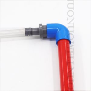 5st ID 20 ~ 200 mm PVC 90 ° Elbow Connector Aquarium Fish Tank Water Supply Tube Foint PVC Pipe Connectors Pipe Fitting Adapter