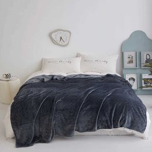 Cobertores amigáveis para a pele Cama de veludo de cobertura na cama Sofá de estilo simples xale quente lençol de inverno Cobertores