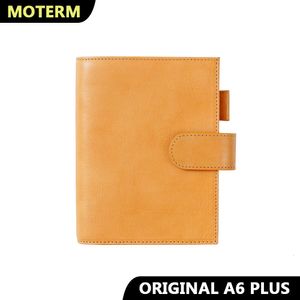 Moterm Full Grain Vegetable Tanned Leather Original A6 Plus A6 Stalogy Notebook Planner Arganizer Agenda Journal Diary 240409のカバー