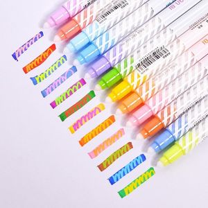Multicolour Single/Double-End Highlighter Pen Markers Pastell Liquid Marker Fluorescerande Highlighers Art School Supplies 04431