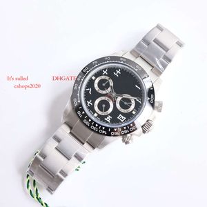 Business AAAA Round Automatic Grey Men's Superclone Chronograph 40*12.3mm Watch 7750 Designers Fashion Movement Black 380 Montredeluxe