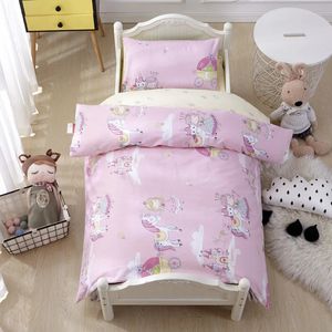 3Pcs/set Kindergarten Bedding Set Crib Bed Linen Kit Baby Bedding Set Includes Pillowcase Bed Sheet Duvet Cover Without Filler 240408