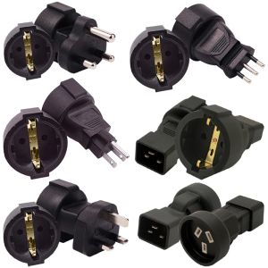 European German to US UK AU EU plug adapter Italy Switzerland America PDU C13 C14 C20 to US 5-15R 6-15R Convert Power Socket