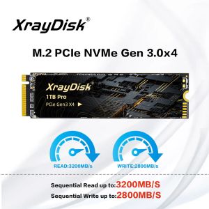 Приводит xraydisk M2 NVME SSD Высокая скорость 1 ТБ 2TB M.2 PCIE NVME SSD Сплошной диск жесткий диск для нот -нотктопа