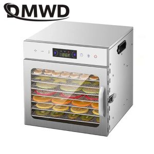 Desidratadores 6/8 camadas alimentos de aço inoxidável desidratador controle de temperatura digital frutas vegeta