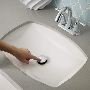 Badrum Vanity Sink Pop Up Drain med överflöde, kranen Fartyg Pop Up Drain Stopper