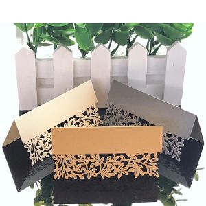 50pcs Leaves Laser Cut Place Card Baby Shower Customized Name Cards For Party Favor Table Birthday Christmas Wedding Decoration