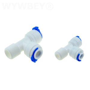 Обратный осмос Quick Pipe Fiting T -форма Tee 1/4 3/8 шланг подключите 1/4 3/8 BSP Мужчина Ro Water Plastic Adapter Adapter