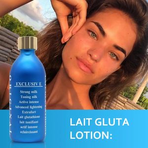 Lait Glutathion -Körperlotion für dunkle Haut, die Feuchtigkeitsfeuchtigkeit verbessert, verbessert die Mattheit Antioxidans Verblassen und entfernt den Fleck 240410