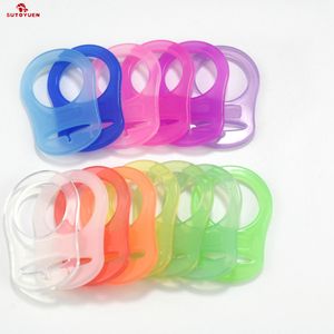 Sutoyuen 10st BPA gratis baby silikon nappklipp Dummy Chain Holder Attache Sucett Pacifier Adapter Ring för Mam Nuk Nipple