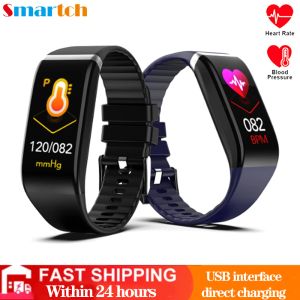 Watches 2021 New Smart Watch Men and Women Heart Blood Pressure Monitor Fitness Sport Tracker Smart Armband för iOS Android