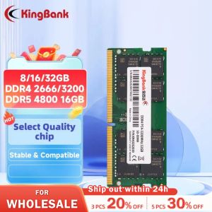 Rams Kingbank Ram Memória DDR4 DDR5 SODIMM 8GB 16GB 2666MHz 3200MHz 4800MHz Memoria Ram para Laptop Sodimm Memory High Performance