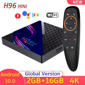 ボックスH96ミニV8スマートテレビボックスRK3228Aアンドロイド10 2G 16Gサポート