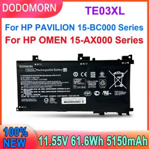 Batterier Dodomorn Laptop Battery TE03XL för HP OMEN 15BC011TX 15BC012TX 15BC013TX 15AX015TX AX017TX TPNQ173 HSTNNUB7A 849910850