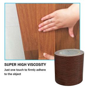 Wood Grain Repair Glue Waterproof Wood Vinyl Wallpaper Roll Adhesive Contact Paper Doors Cabinet Desktop Furniture Decorative