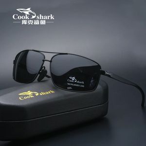 쿡 상어 컬러 체인저 선글라스 남성 선글라스 갯벌 편광 드라이버 거울 야간 시력 안경 240327