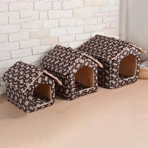 Casa de gato de gato dobrável Cama de gato de inverno interno para gato pequeno gato de cachorro