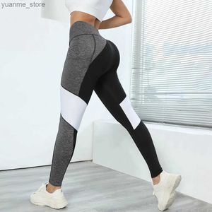 Yoga Outfits Colorful lock high waisted yoga pants with pockets female abdominal control female leg exercise Y240410