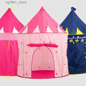 Spielzeugzelte Klappende Kinderzelt Game House Prince Prinzessin Picknick -Zelt Kinder Outdoor Vorräte Spielplatz Happy Childrens Home L410