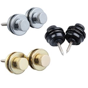 2pcs Bass Safety Straplocks Zinc Alloy Electric Guitars Strap End Nails Flat Head Replacement Musical Instrument Accessories