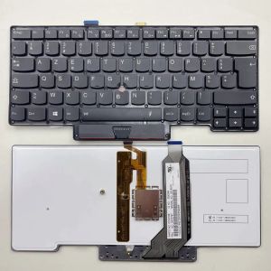 Teclados lapto -lapto de retroilumação de teclados para o ThinkPad Lenovo X1 Carbono 1ª geração FRU 04Y0797 PEÇAS NO 0C02188 FR LAYOUT