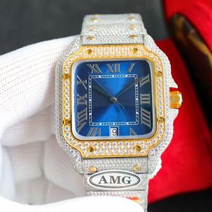 Handmade Diamond Watch Mens Automatic Mechanical Movement Designer Watches 40mm Sapphire Women Wristwatch Montre de Luxe