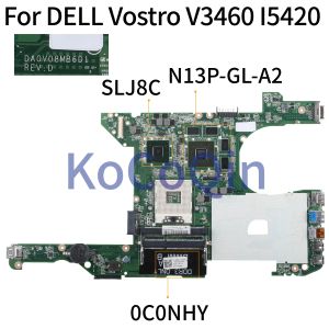 Placa -mãe laptop Kocoqin da placa -mãe para Dell Vostro 3460 V3460 I5420 SLJ8C PRINCIPAL CN0C0NHY 0C0NHY DA0V08MB6D1 N13PGLA2