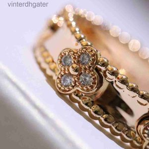 High End Vancefe Brand Designer Rings for Women Kaleidoscope Ring High Edition Womens 18K Rose Gold Wide Edition Mal Top Grad Fine Designer Jewelry