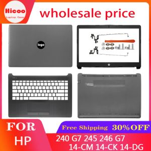 Przypadki Nowy laptopa dla HP 14CM 14CK 14DG 240 G7 245 246 G7 LCD Tylna pokrywa/przednia ramka/Palmrst/Updle Case/Empes Grey L44056001