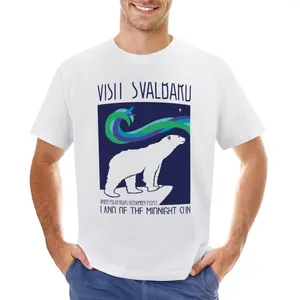 Polos masculinos visitam camiseta de camiseta svalbard edição camiseta para homens