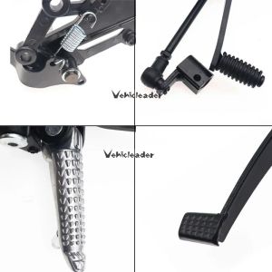 2PCS Motocyklowa dźwignia zmiany biegów przednia stopa Peg Pedal Footrest Pedal po lewej+prawej dla Kawasaki Versys 250/300 Ninja EX250R Z250