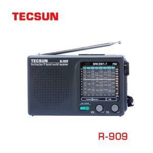 Radyo Tecsun R909 FM/AM/SW Radyo 9 Bantlar Taşınabilir Alıcı Radyo Yüksek Duyarlılık Seçiciliği Düşük Gürültü MW/SW Radyo